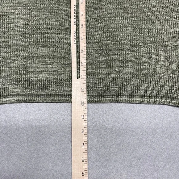 Tommy Bahama Sweater Mens Medium Green  Herringbone Knit Pima Cotton 1/4 Zip - Picture 9 of 11